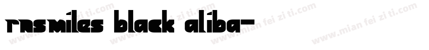 rnsmiles black aliba字体转换